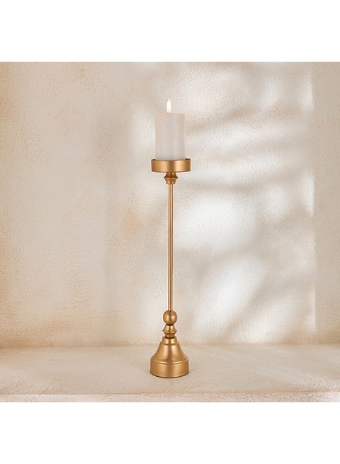 Gold Decorative Pillar Candle Holder for Home